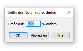 Dialogbox Größe des Notenkopfs ändern